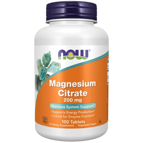 NOW - Magnesium Citrate 200 mg - 100 tabletek NOW - Magnesium Citrate 200 mg - 100 tabletek